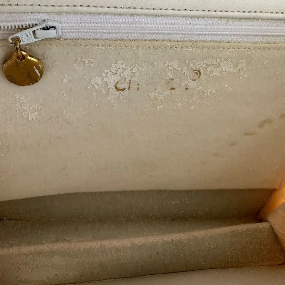 Chanel Cream Gold Quilted Crossbody Bag